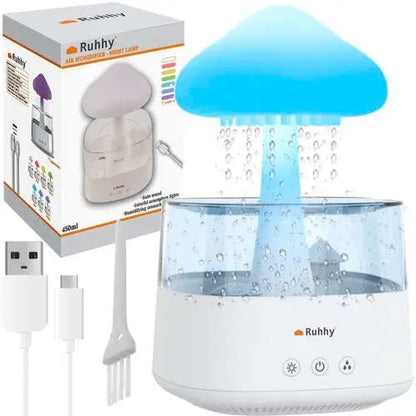 Umidificator de Camera si Lampa de Veghe, Functie de Ploaie - Cumpara24