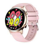 Ceas Smartwatch Dama,TechGS®, Ecran AMOLED HD 1.1 inch, Preluare Apeluri și Mesaje direct de pe Ceas, Monitorizare sănătate: Ritm cardiac/Tensiune arterială/Oxigen, Alarma, Asistent Vocal, IP68 - Cumpara24