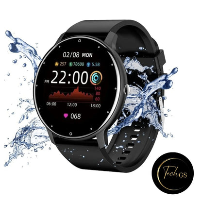 Ceas Smartwatch si Bratara Fitness, TechGS® , Notificari Apeluri/Sms/Social Media, Monitorizare Activitati Fizice, Somn, Ritm Cardiac, Rezistent la Apa, Negru - Cumpara24