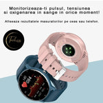 Ceas Smartwatch si Bratara Fitness, TechGS® , Notificari Apeluri/Sms/Social Media, Monitorizare Activitati Fizice, Somn, Ritm Cardiac, Rezistent la Apa, Roz - Cumpara24