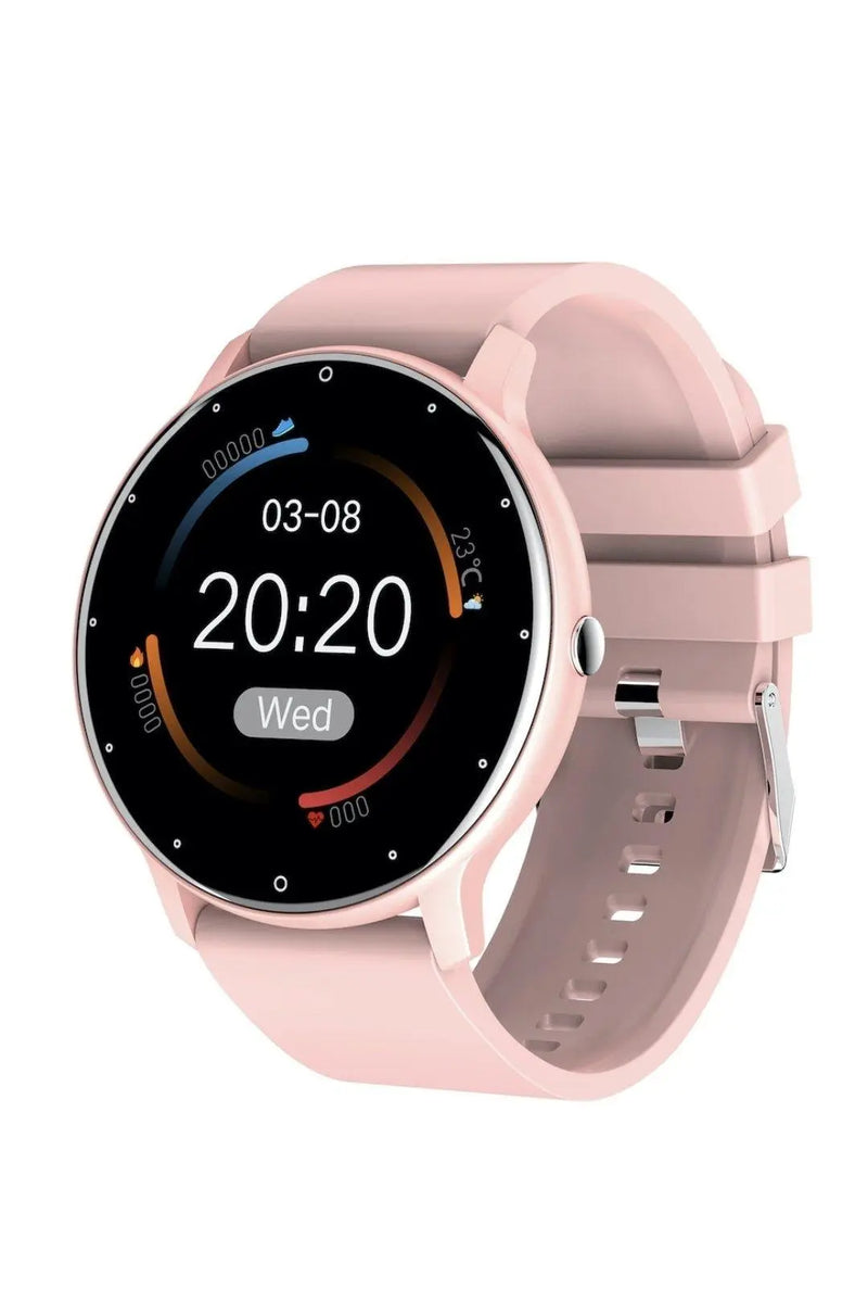 Ceas Smartwatch si Bratara Fitness, TechGS® , Notificari Apeluri/Sms/Social Media, Monitorizare Activitati Fizice, Somn, Ritm Cardiac, Rezistent la Apa, Roz - Cumpara24