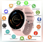 Ceas Smartwatch si Bratara Fitness, TechGS® , Notificari Apeluri/Sms/Social Media, Monitorizare Activitati Fizice, Somn, Ritm Cardiac, Rezistent la Apa, Roz - Cumpara24