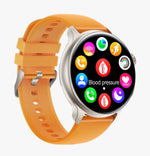 Ceas Smartwatch Unisex, TechGS®, Ecran AMOLED HD de 1.43 inch, Functie Always ON, Rezistenta Inalta, Convorbire prin Bluetooth, Portocaliu - Cumpara24