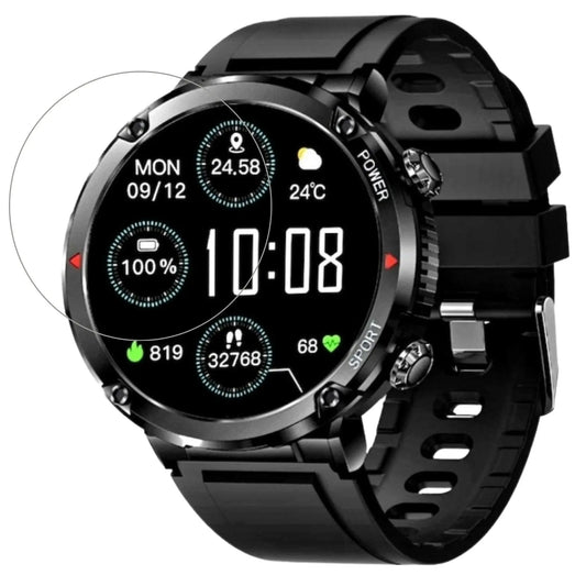 Ceas Smartwatch,TechGS®, pentru expeditii cu aliaje Militare, Baterie 600 mAh, Meniu în Limba Română + Folie de Protecție Ecran - Cumpara24