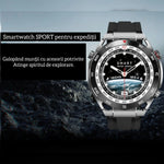 Ceas Smartwatch,TechGS®, Ultimate cu Aliaj de ZINC, Apel Bluetooth HD, Notificari Inteligente, Tensiune Arterială, Ritm Cardiac si Oxigen, Pedometru, IP68, Baterie 400 mAh - Cumpara24