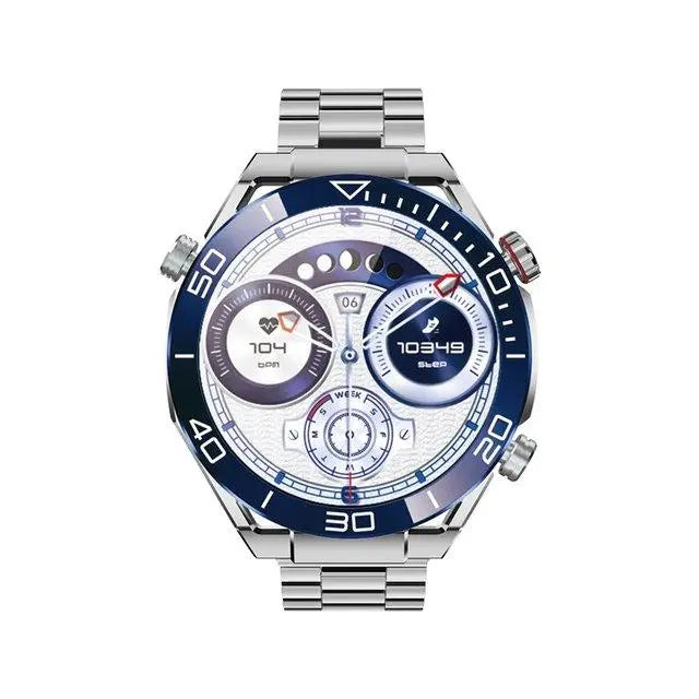 Ceas Smartwatch,TechGS®, Ultimate cu Aliaj de ZINC, Apel Bluetooth HD, Notificari Inteligente, Tensiune Arterială, Ritm Cardiac si Oxigen, Pedometru, IP68, Baterie 400 mAh - Cumpara24