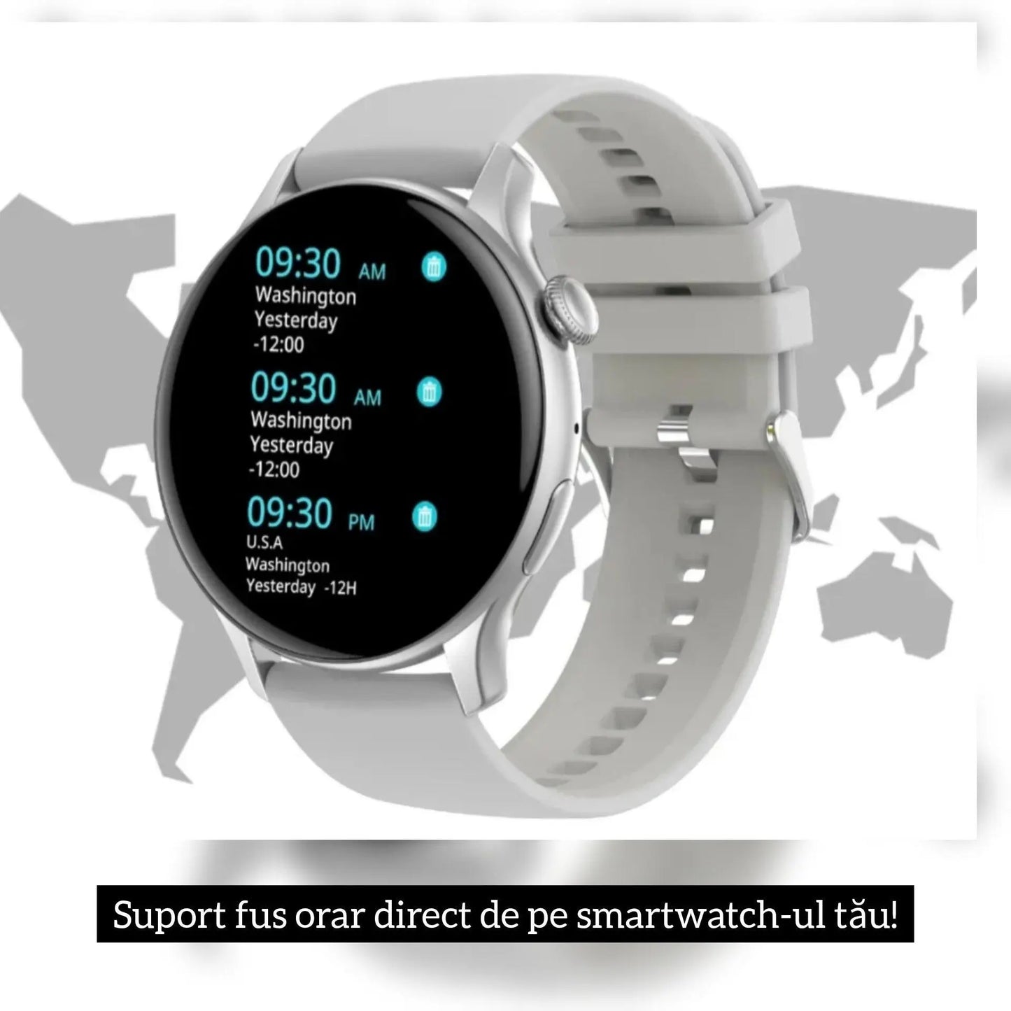 Ceas Smartwatch,TechGS®, UNISEX, Ecran AMOLED HD 1.43 inch, Preluare Apeluri/Mesaje Bluetooth, Monitorizare Sănătate/Multiple Moduri Sportive, Meniu în Limba Română - Cumpara24