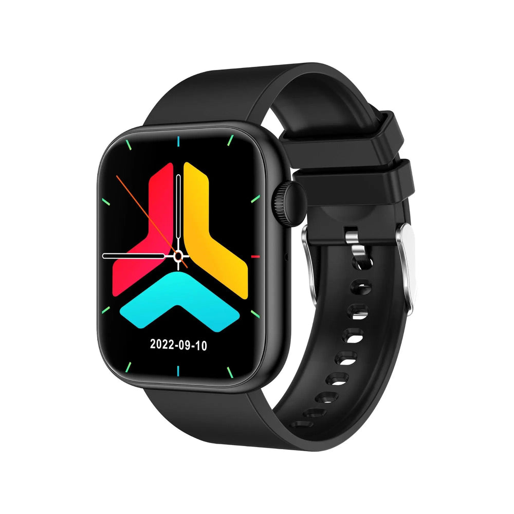 Smartwatch TechGS®, Ecran TFT HD 1.85", Bluetooth 5.2, Monitorizare Cardiaca/Oxigen Sange/Temperatura, 100+ Modele Sportive, Rezistent la Apa IP67, Apeluri Bluetooth, Compatibil Android & iOS, Negru - Cumpara24