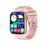 Smartwatch TechGS®, Ecran TFT HD 1.85", Bluetooth 5.2, Monitorizare Cardiaca/Oxigen Sange/Temperatura, 100+ Modele Sportive, Rezistent la Apa IP67, Apeluri Bluetooth, Compatibil Android & iOS, Roz - Cumpara24